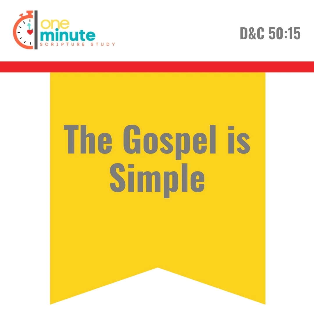 Read more about the article The Gospel is Simple