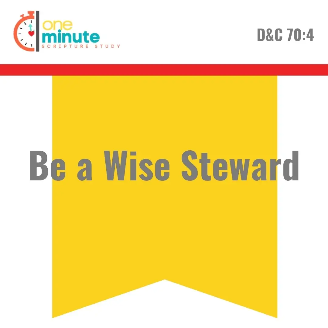 Read more about the article Be a Wise Steward